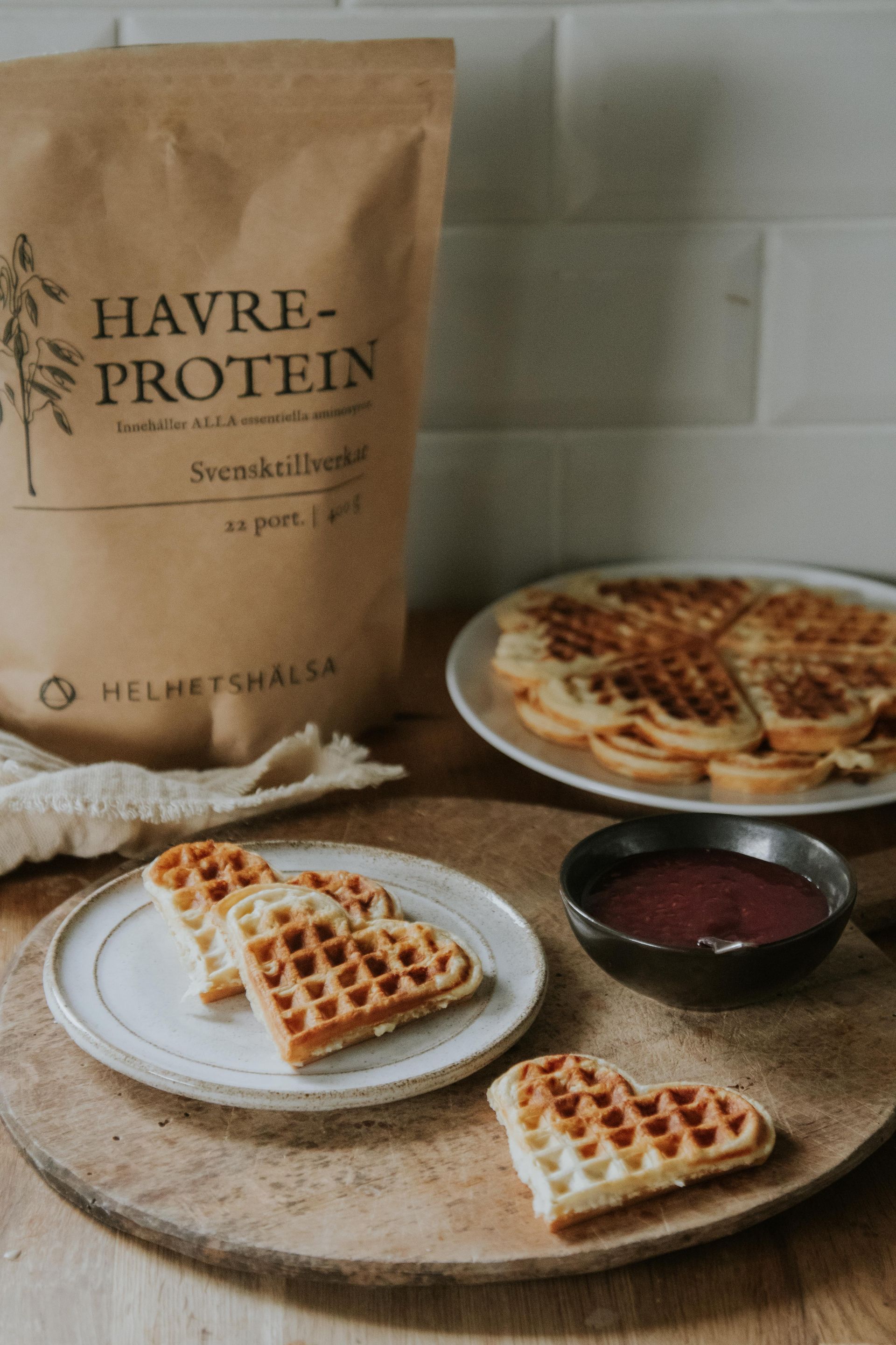 Våfflor med havreprotein, 