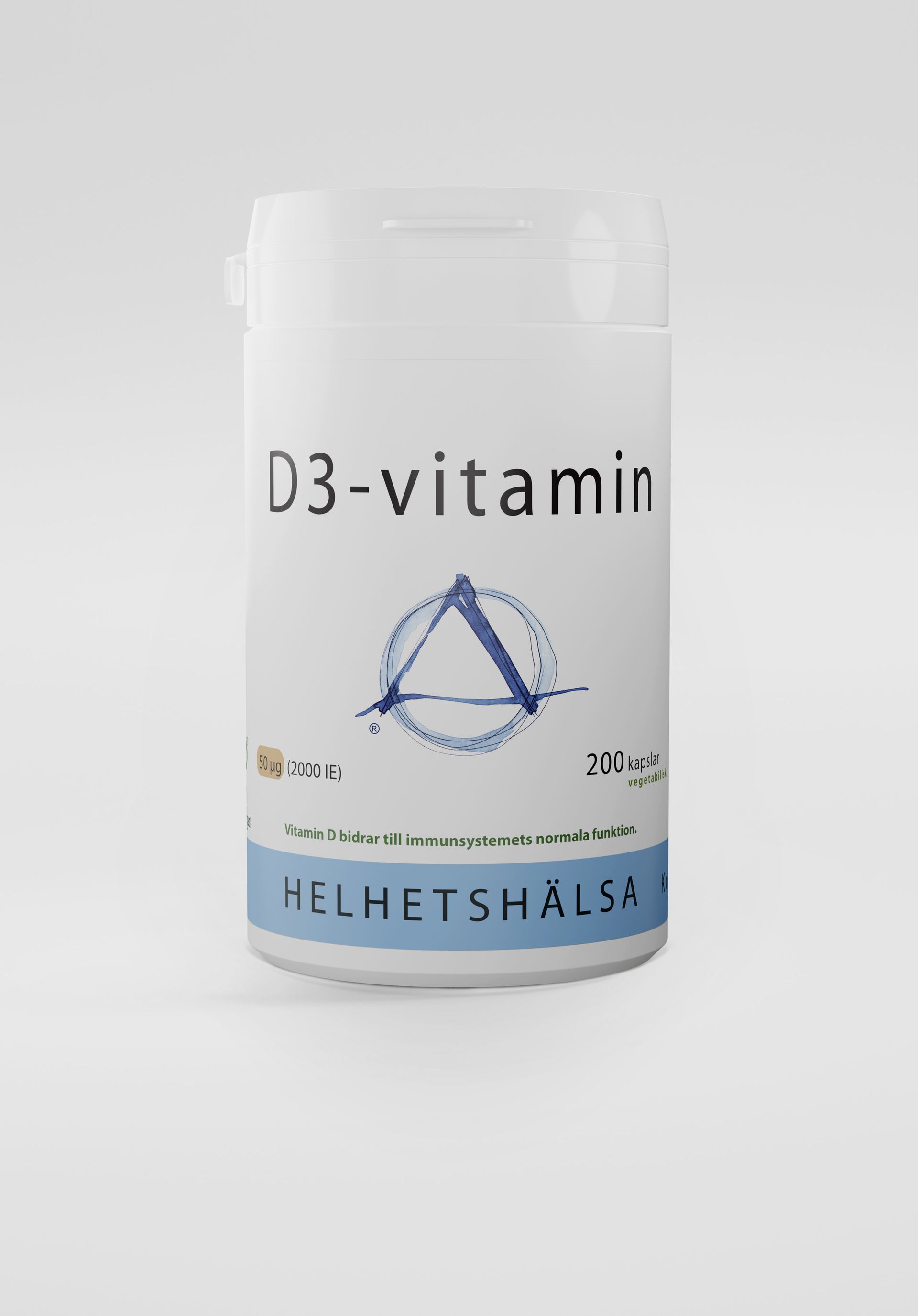 D3-vitamin, 50 µg, 200 kapslar