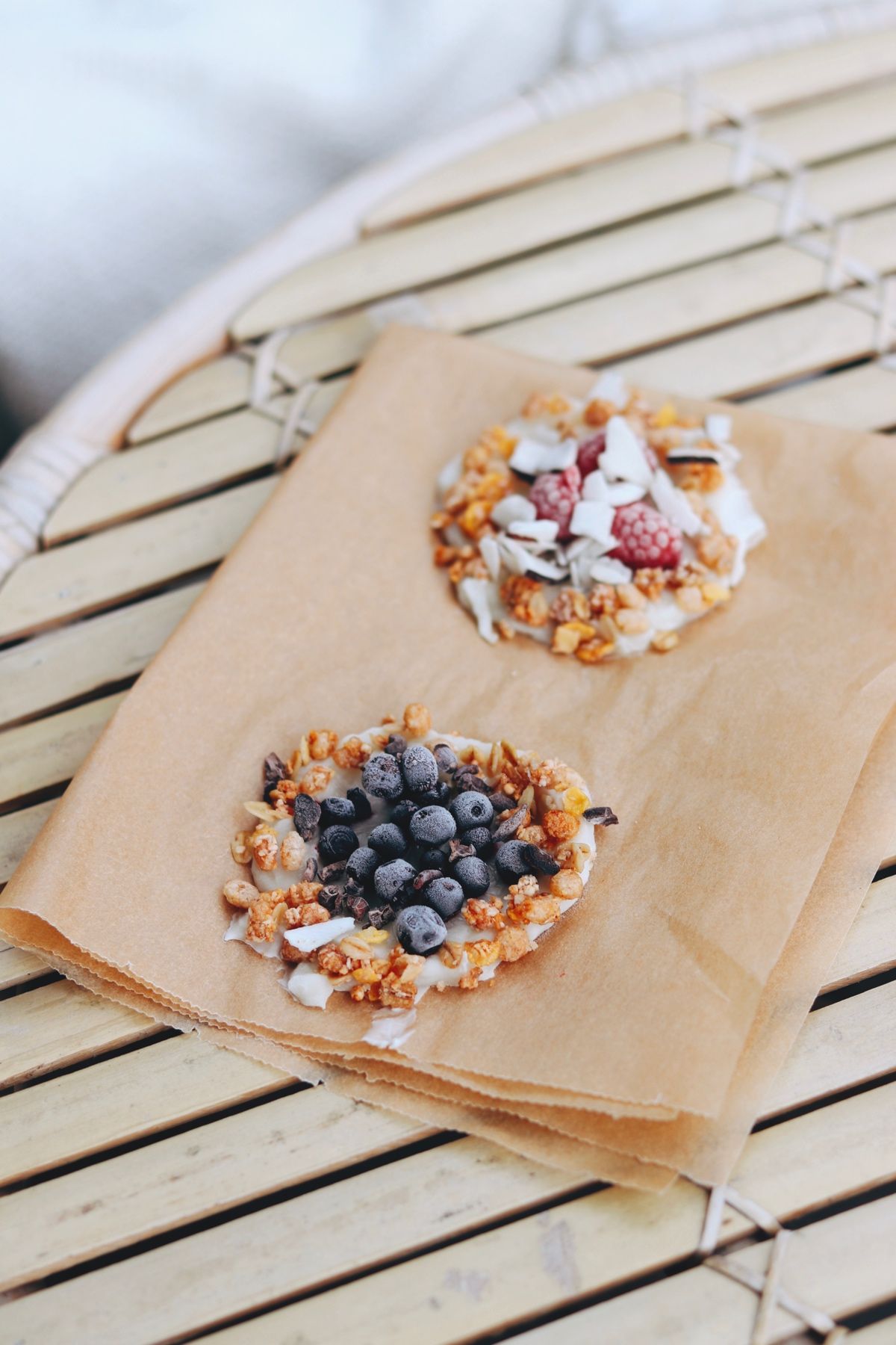 Mini yoghurtpizzas, Vegansk desssertpizza